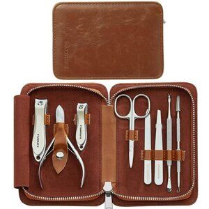 Manicure Set, Nail Clippers Pedicure Kit, 8 pcs Stainless Steel Manicure Kit